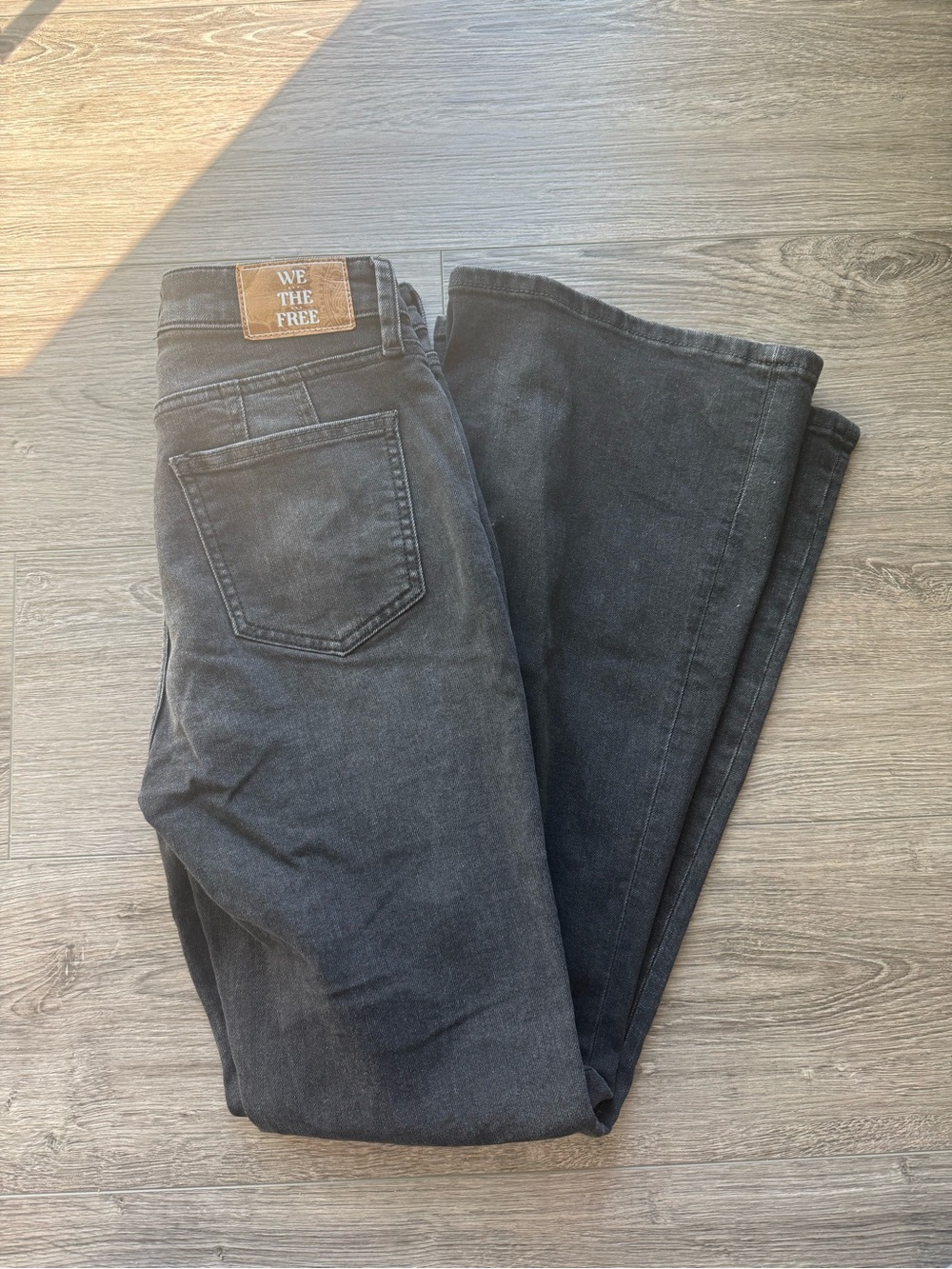 Free People We The Free Black Flare Jeans Women’s 26 Bell Bottom Boho